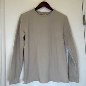 🪩 Cactus Man Men's Beige Thick Long Sleeve Shirt 100% Cotton